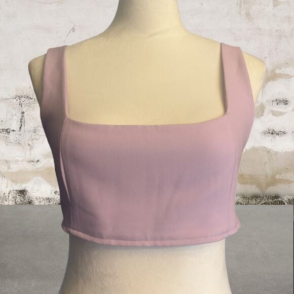 Princess Polly NWT Purple Crop Top - Size 6 - Picture 1 of 5